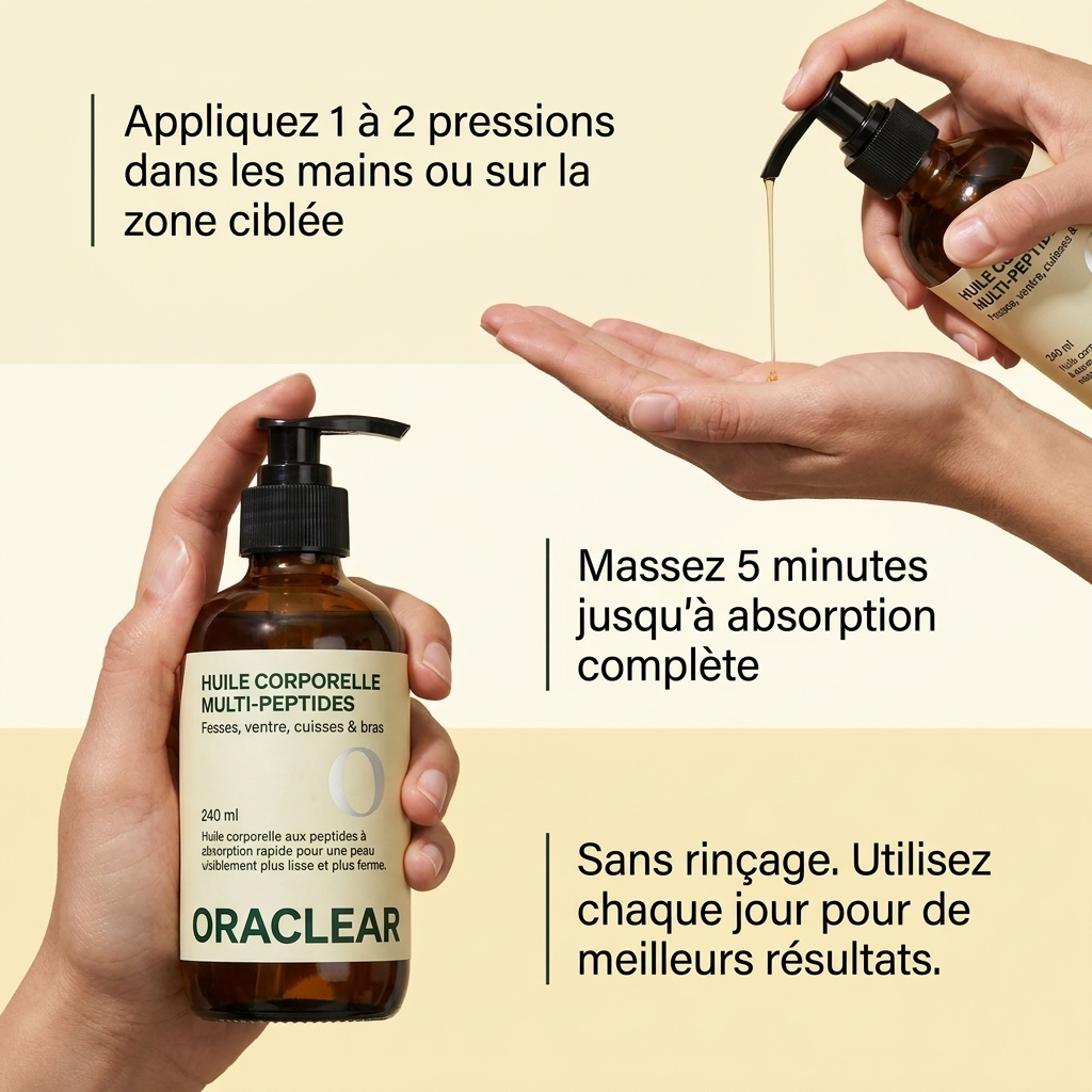 Huile raffermissante multi peptides ORACLEAR