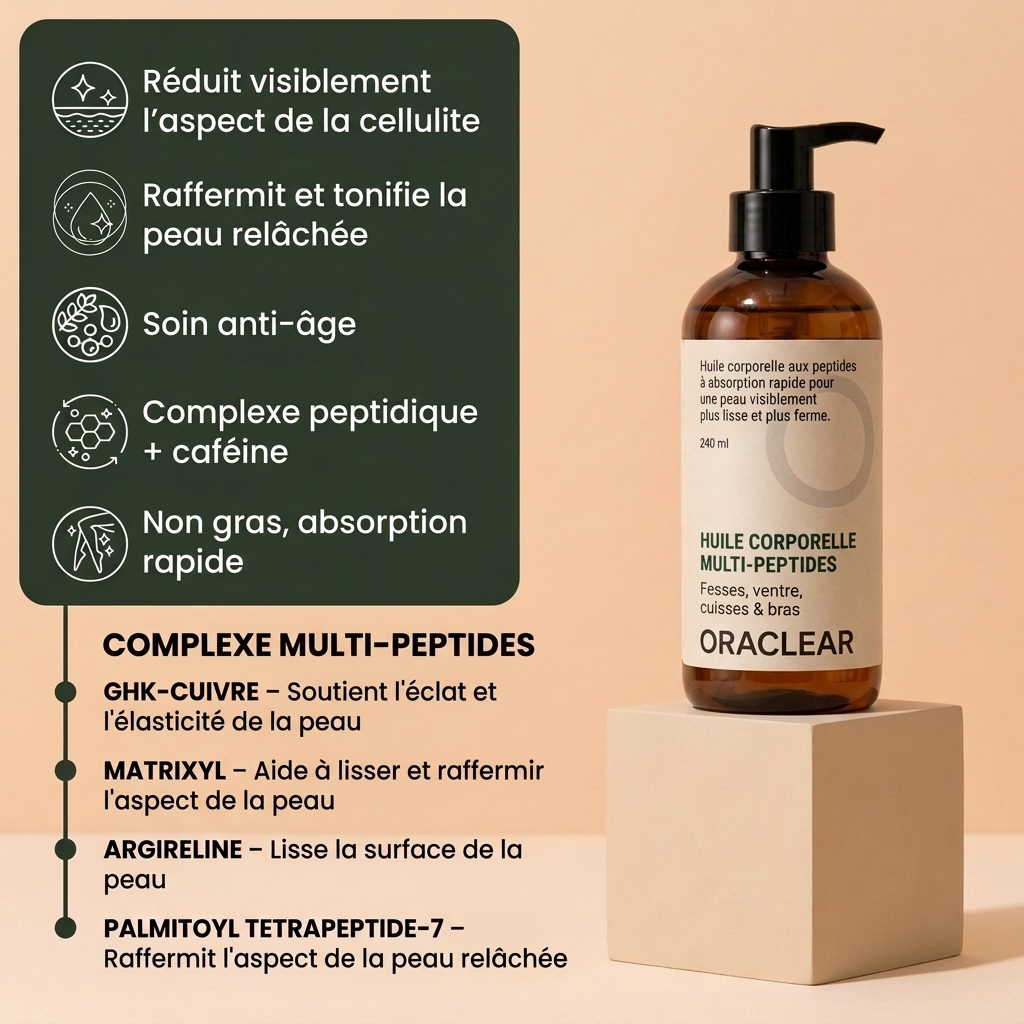 Huile raffermissante multi peptides ORACLEAR
